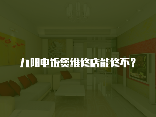 九陽電飯煲維修店能修不？