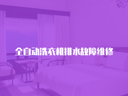 全自動(dòng)洗衣機(jī)排水故障維修