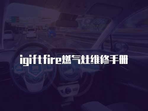 igiftfire燃?xì)庠罹S修手冊(cè)