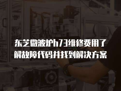東芝微波爐h73維修費用了解故障代碼并找到解決方案