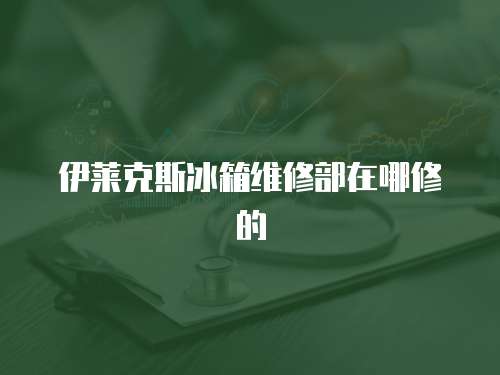 伊萊克斯冰箱維修部在哪修的