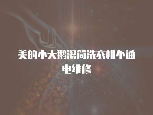 美的小天鵝滾筒洗衣機不通電維修