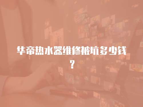 華帝熱水器維修被坑多少錢？