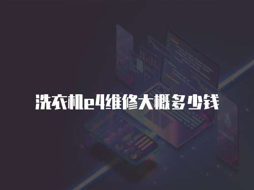 洗衣機e4維修大概多少錢