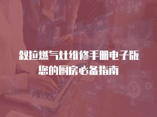 敘拉燃氣灶維修手冊電子版您的廚房必備指南