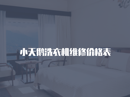 小天鵝洗衣機維修價格表
