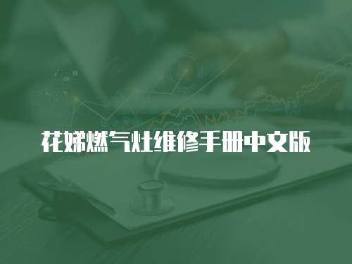 花娣燃氣灶維修手冊中文版