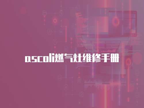 ascoli燃氣灶維修手冊