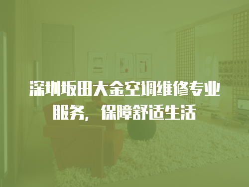 深圳坂田大金空調維修專業服務，保障舒適生活