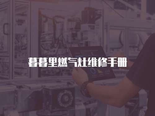 暮暮里燃?xì)庠罹S修手冊