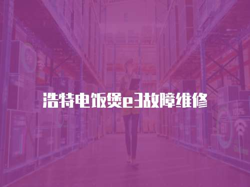 浩特電飯煲e3故障維修