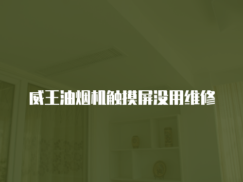 威王油煙機觸摸屏沒用維修