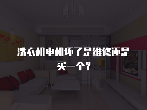 洗衣機(jī)電機(jī)壞了是維修還是買一個(gè)？