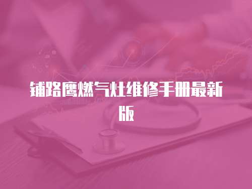 鋪路鷹燃?xì)庠罹S修手冊(cè)最新版