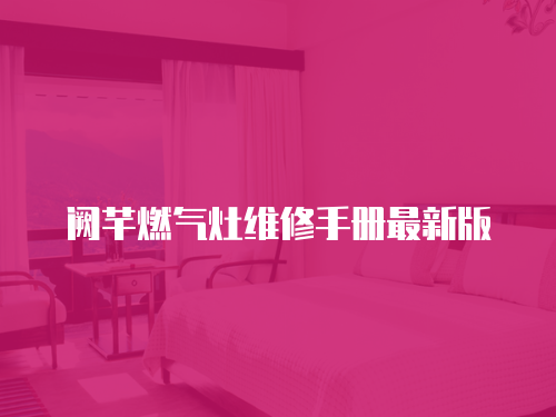 闕芊燃氣灶維修手冊最新版