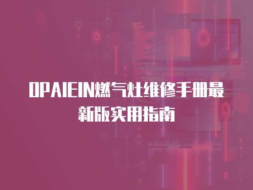 OPAIEIN燃氣灶維修手冊最新版實用指南