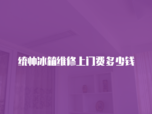 統帥冰箱維修上門費多少錢