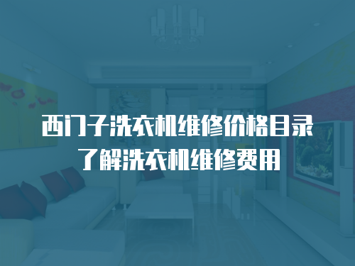 西門子洗衣機(jī)維修價(jià)格目錄了解洗衣機(jī)維修費(fèi)用
