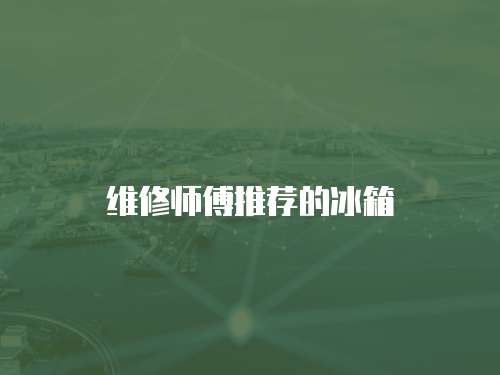 維修師傅推薦的冰箱