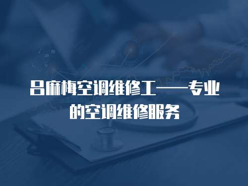 呂麻梅空調維修工——專業的空調維修服務