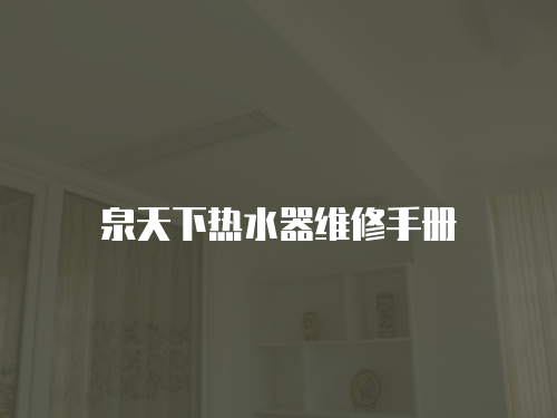 泉天下熱水器維修手冊