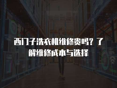 西門子洗衣機維修貴嗎？了解維修成本與選擇