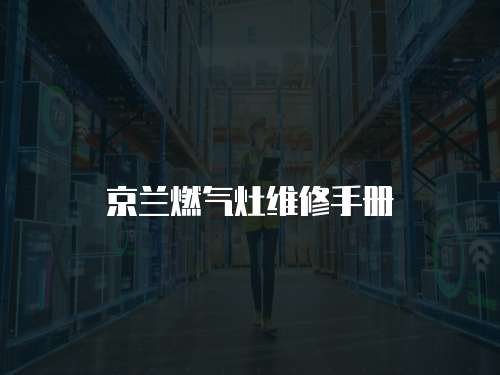 京蘭燃?xì)庠罹S修手冊(cè)