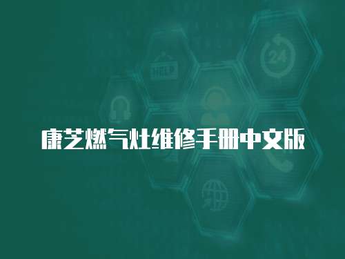 康芝燃?xì)庠罹S修手冊中文版