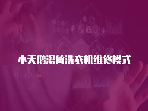 小天鵝滾筒洗衣機維修模式