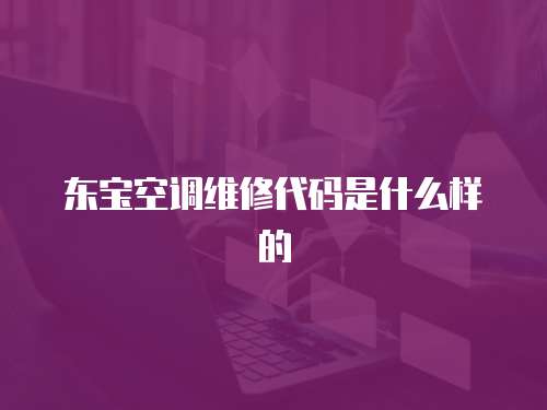 東寶空調(diào)維修代碼是什么樣的