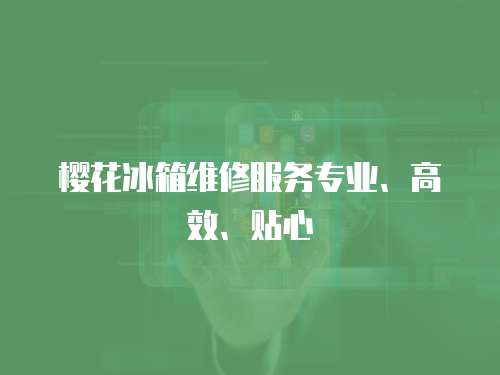 櫻花冰箱維修服務專業、高效、貼心