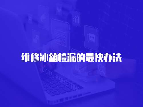 維修冰箱檢漏的最快辦法