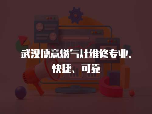 武漢德意燃氣灶維修專業(yè)、快捷、可靠