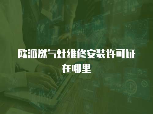 歐派燃?xì)庠罹S修安裝許可證在哪里
