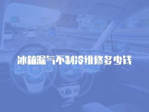 冰箱漏氣不制冷維修多少錢