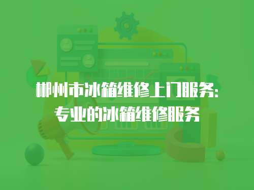 郴州市冰箱維修上門服務：專業(yè)的冰箱維修服務