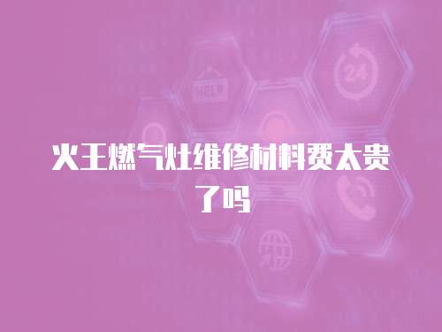 火王燃?xì)庠罹S修材料費(fèi)太貴了嗎