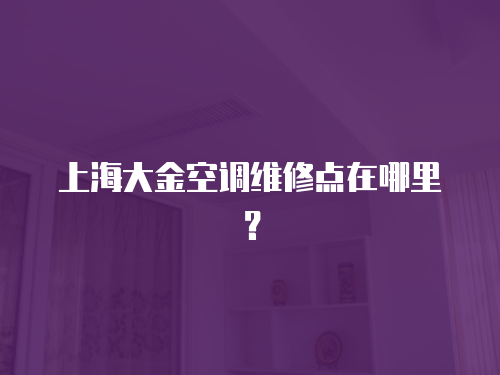 上海大金空調(diào)維修點在哪里？