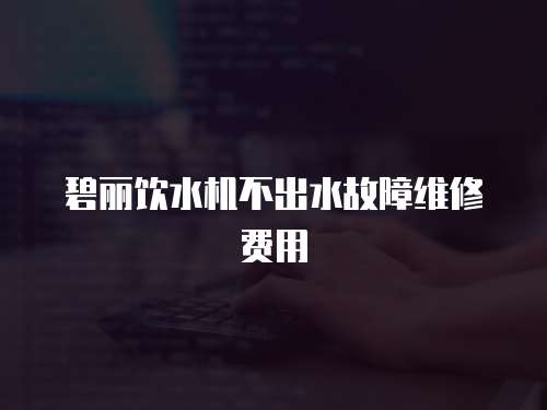 碧麗飲水機(jī)不出水故障維修費(fèi)用