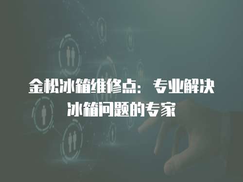 金松冰箱維修點：專業(yè)解決冰箱問題的專家