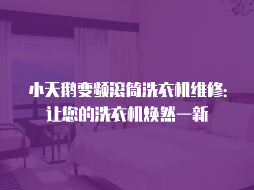 小天鵝變頻滾筒洗衣機維修：讓您的洗衣機煥然一新