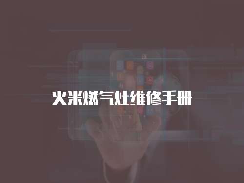 火米燃?xì)庠罹S修手冊(cè)
