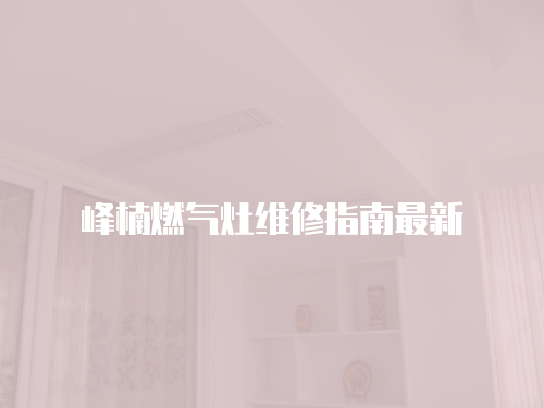 峰楠燃氣灶維修指南最新