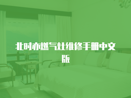 北時(shí)亦燃?xì)庠罹S修手冊(cè)中文版