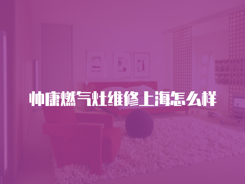 帥康燃氣灶維修上海怎么樣