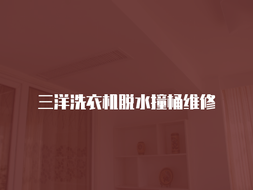三洋洗衣機脫水撞桶維修