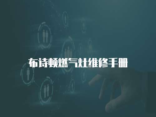布詩頓燃氣灶維修手冊