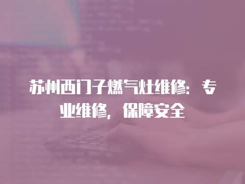 蘇州西門(mén)子燃?xì)庠罹S修：專業(yè)維修，保障安全