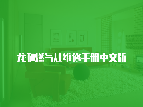 龍和燃氣灶維修手冊中文版