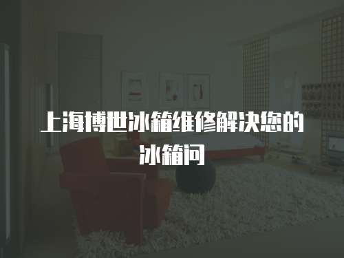 上海博世冰箱維修解決您的冰箱問